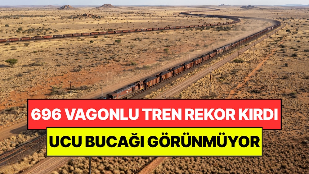 696 Vagonlu Dev Tren İmkansızı Başardı: 7,6 Kilometre Uzunluğuyla 25 Yıllık Rekoru Kırdı