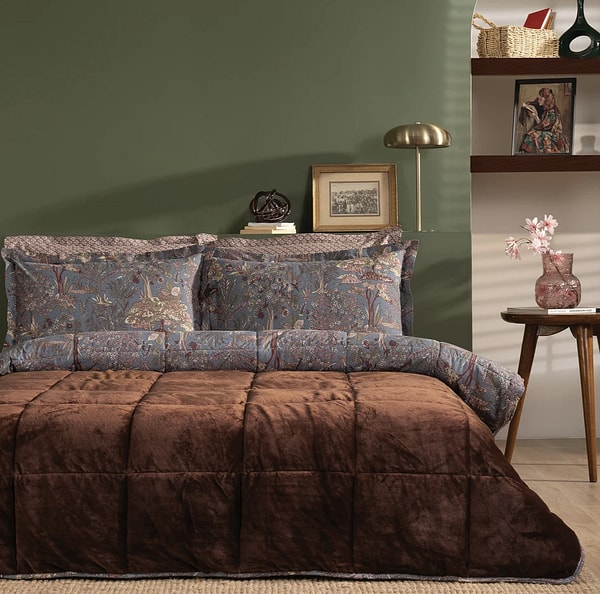Puffy Danish Threefy çift kişilik kahverengi uyku seti Premium ile 2.549,92 TL!