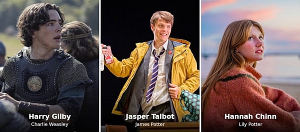 Jasper Talbot will play James Potter and Hannah Chinn will play Lily Potter.
