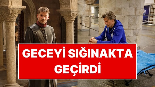 Game of Thrones'un Jaime Lannister'ı Hava Saldırısı Alarmında Kiev Metrosundaydı: Sığınaktaki Hali Gündem Oldu
