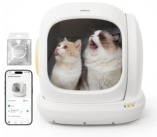 UBPET C20 akıllı kedi tuvaleti 25.999,00 TL'den 15.998,00 TL'ye düştü!