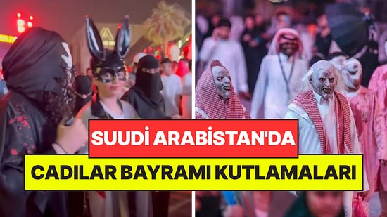 Bu Sene de Es Geçmediler: Suudi Arabistan'da Cadılar Bayramı Kutlamaları Görüntülendi