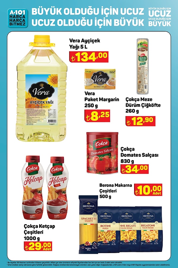 30 Haziran tarihinden itibaren geçerli;