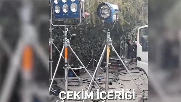 Ardından da set kurup çekim yapıldığı iddia edildi.