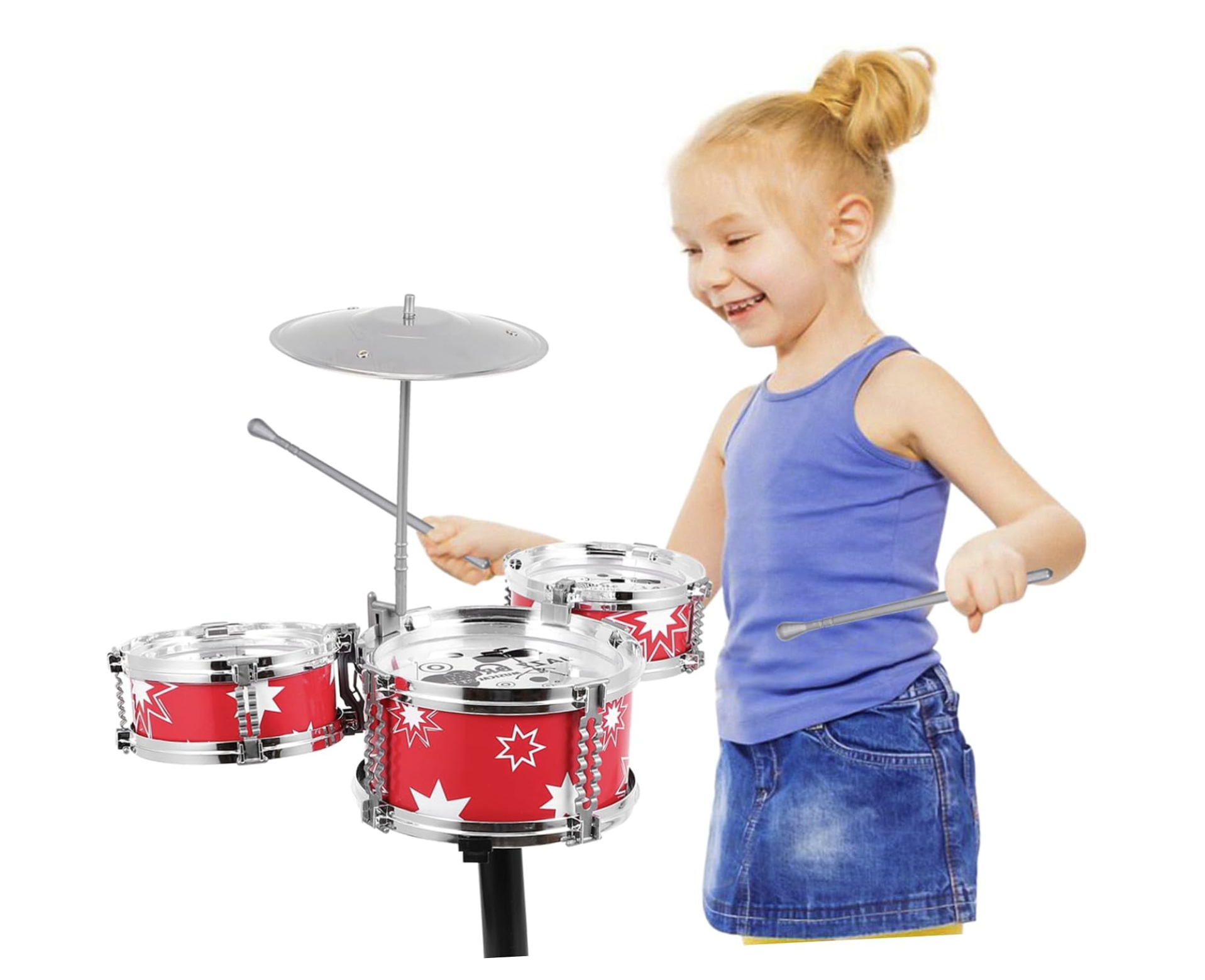 1. FUNOMOCYA'nın sunduğu çocuk bateri seti, çocuğunuzun teknoloji bağımlılığını bir kenara bırakıp müziğin büyülü dünyasına adım atmasını sağlayacak!