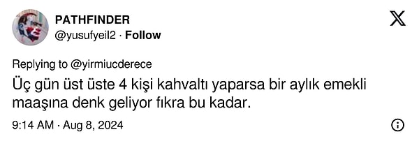 Trabzon'daki fiyatlara gelen bazı öne çıkan yorumlar 👇