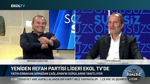 Ekol TV'de Armağan Çağlayan'ın programına katılan Erbakan, burada neden yürürken kollarını hiç sallamadığı konusuna açıklık getirdi.